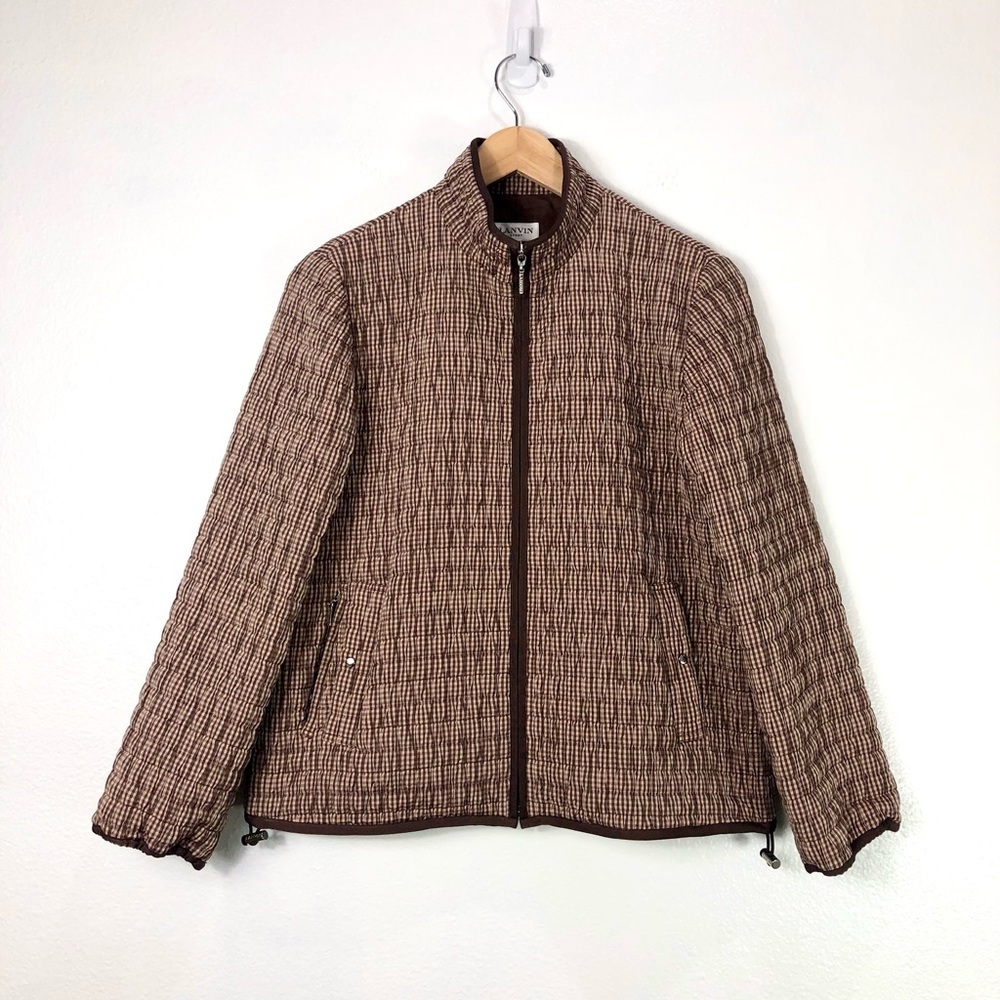 LANVIN Paris Sport Lightweight Plaid Jacket EU 38